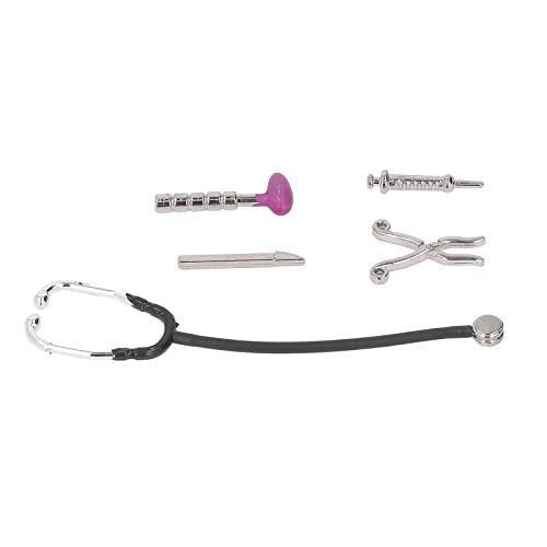 Tnfeeon Dollhouse Stethoscope Set, Mini Appliance Model Alloy Simulation Durable for 1:12 Doll House, Default, Klein