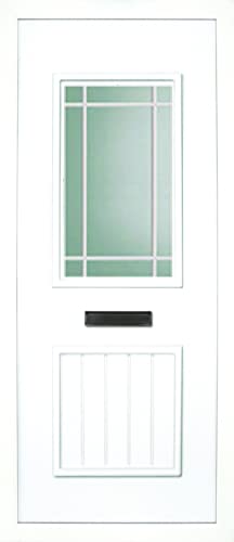 Image of uPVC White Full Door Panel 790mm x 1930mm, Finn - Edwardian GB (28mm)