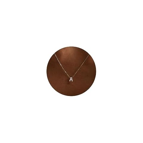 KICKGY Silver Necklace for Women, Dainty Silver Initial Necklace Tiny Sterling Silver Letter Necklace Cute Personalized Name Letter Necklace Simple Initial Choker Necklaces for Women Trendy Jewelry Cover