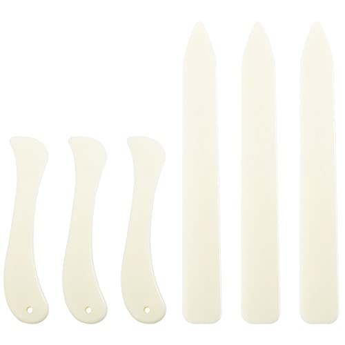 ITROLLE Lot de 6 outils plats pour vitrail FID en plastique pour vitrail - Fournitures pour le travail du vitrail - Bricolage