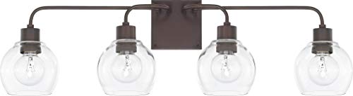 HomePlace Lighting 120041BZ-426 Tanner Urban/Industrial Clear Glass Bathroom Vanity Wall