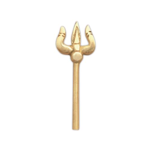 Image of Brass Trishul Statue |Vastu Shastra | Feng Shui Products | Home Decor | Showpiece | Decorative Items | Vastu Remedy| Pooja Item | Trishul for Pooja | Pack of 3