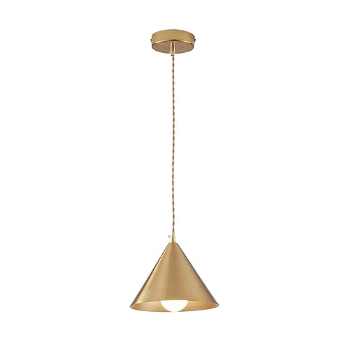 Lampe Suspendue en Laiton et Métal Style Industriel Chic