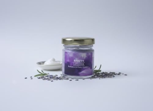 Image of Lavender Scented Candle in Glass Jar | Long-Lasting Aromatherapy Fragrance Candle for Home, Bedroom, Living Room, Yoga, Meditation & Gifting | Decorative Jar Candle