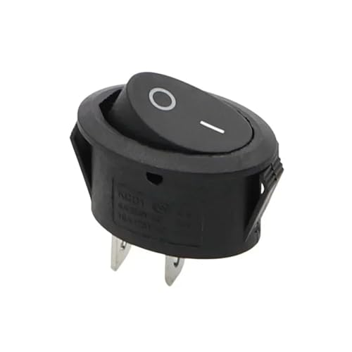 Interrupteur à bascule rond KCD1 bouton ON OFF noir 3 broches pour appareil