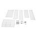 Literature Organizer, 48 Slots Countertop Mail Sorter Organizer PVC Student Mailbox Paper Bill Holder File Letter Sorter Shelf Compartment Shelf Holder for Office Home Classroom (White, 48 Slots)