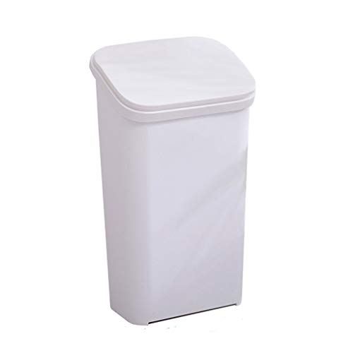 Step Trash Large-Capacity Paper Basket with Lid Shake Lid Household Trash Can Toilet Bathroom Living Room Bedroom Kitchen Trash Can with Lid Garbage Container (Size : B-Large) (B)