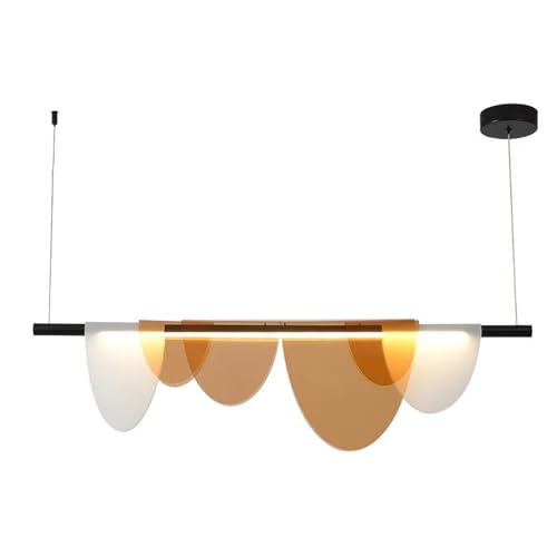Chandelier acrylique bleu ambre scandinave à éclairage tamisé moderne