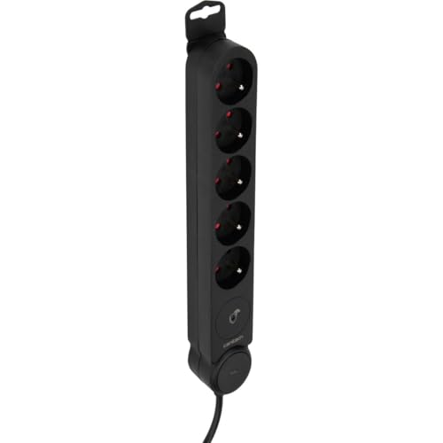Bloc multiprise parafoudre 5x16A + interrupteur Zenitech - vue 1
