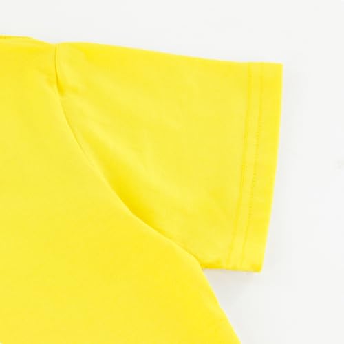 Image of Toddler Kids Short Sleeve Crew Neck T-Shirt Pullover, Loose Fit Casual Basic Tees for Boys Girls 2-8 Years