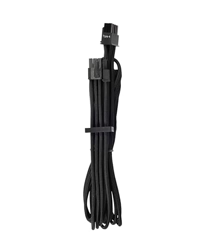 Thsion Individually 8 Pin (6+2 Split) PCIe Cables (Single Connector) Type 4 Gen 4 Only Compatibility with Corsair PSUs Black
