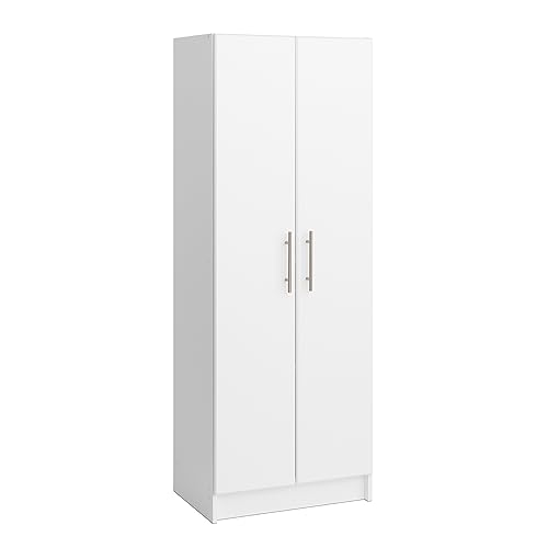 Image of Prepac Elite 24 inch Storage Cabinet, White Storage Cabinet, Bathroom Cabinet, Pantry Cabinet with 3 Shelves 16 inch D x 24 inch W x 65 inch H, WES-2464