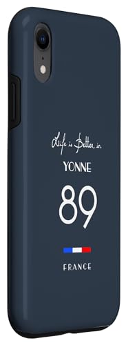 La Vie est Meilleure à YONNE Numéro 89 Bourgogne Région France Coque pour iPhone XR – vue 3