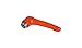 Kipp 06451-93102 Zinc Adjustable Handle with Protective Cap and M10 Internal Thread, Modern Design Style, Stainless Steel Components, Metric, Orange Powder-Coated Finish, Size 3