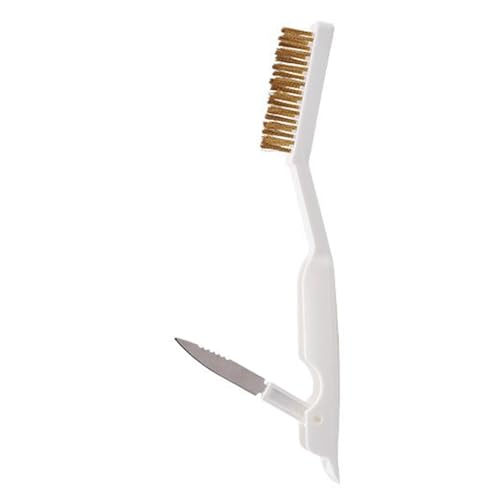 Cepillo de cocina de alto rendimiento con rascador | Limpiador de óxido, herramienta de limpieza de barbacoa para quemadores | Cepillo exfoliante para limpieza de cocina