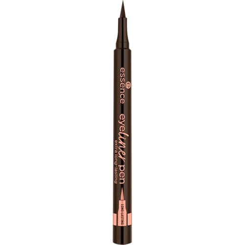 Essence Cosmetics Eyeliner Pen Extra Long-Lasting Stylo Eyeliner Très Longue Tenue, Longue Durée, Mettant en Valeur L'Oeil, Intense en Couleurs (1ml)