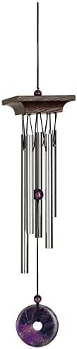 Woodstock Chimes Signature Collection, Woodstock Amethyst Chime, Medium (30'') Decor Designs Wind Chimes for Outdoor, Patio, Home or Garden Décor (WYBRM)