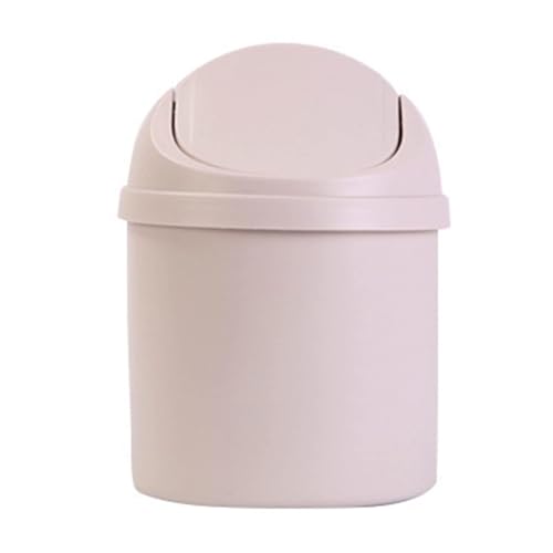 HERCHR Plastic Small Trash Cans, Desk Trash Can Miniature Desktop with Lid Small Garbage Can Office Mini with Lid Desktop