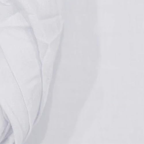 Image of Plain Mulmul Soft Cotton Fabric | Lightweight Breathable Mulmul Cloth | Super Quality Natural Cotton Fabric for Kurta, Dress, Dupatta, Lining & Craft Use (White, 2.5 Meters)