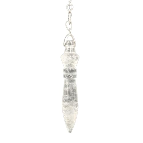 Pendule de Thot en Cristal de Roche – Pendule Égyptien de Haute Précision pour Radiesthésie, Divination & Feng Shui – Protection & Introspection –...