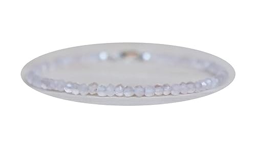 Bracelet en pierre de lune véritable argent 925 délicat fait main fine joaillerie
