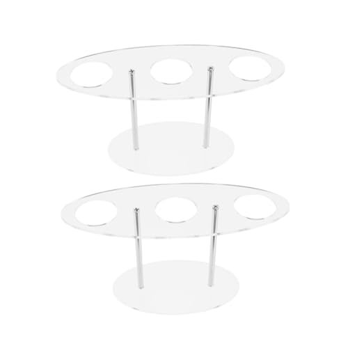 SOLUSTRE 2Pcs Transparent Sushi and Ice Cream Display Stand Simple Style Holder for Desserts Design Sushi Shelf for Parties Weddings and Events