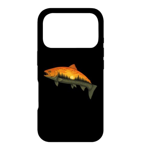 Fishing, Trout, Fly Fishing, Angler Fisherman, Nature Forest �X�}�z�P�[�X iPhone 17 Pro �p