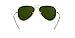 Ray-Ban Unisex RB3025 Classic Polarized Aviator Sunglasses, Matte Gold/Polarized Blue Mirror, 58 mm