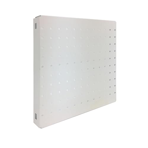 Simon Rack Panel Perforado Metálico Pared, 1 Unidad, Tablero Magnético Imanes, 300x300x35 mm, Blanco - Simon Home