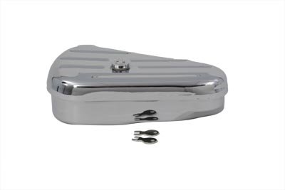 V-Twin 50-0605 Replica Left Side Chrome Oval Tool Box