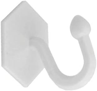 Merriway BH03774 (2 Pcs) Curtain Drapery Tieback Holdback Hooks Self Adhesive, 35 x 40mm White - Pack of 2 Pieces