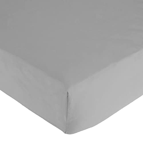 Image of American Baby Company Fitted Nap Mat Sheet with Elastic Corners 24 inch x 48 inch x 4 inch - Soft & Breathable Microfiber Rest Mat Sheet or Nap Mat Cover for Daycare, Kindergarten & Preschool, Gray