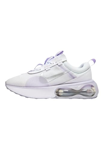 NIKE Sportswear - Sneakers Air MAX 97 (GS) en Cuero, Blanco-Plata-Viola (7)