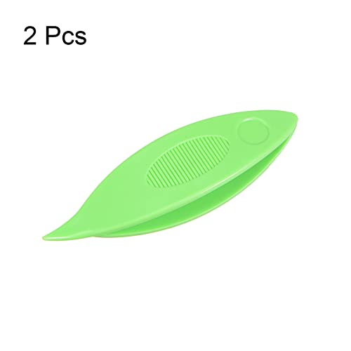 Image of HARFINGTON 2pcs Tatting Shuttles 63x17x10mm Colorful Plastic Shuttles for Lace-Making DIY Hand Craft Tool Knitting Arts Supplies, Green