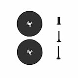 Türknauf-Loch-Abdeckplatte, 6,9 cm Durchmesser, runde Türloch-Abdeckplatte, einfache Installation, rostfreies Hardware-Zubehör mit Schrauben und Mutter für die Reparatur des alten Griffs, Schwarz, 2