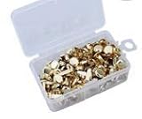 200 Stück Papierverschlüsse sind gut organisiert in einer kleinen tragbaren Plastikbox, die 7,5 cm lang, 4,5 cm breit und 3 cm hoch ist.