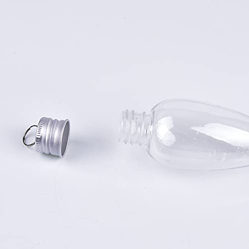 Aweyka 16 Packs 3.4 Inch Fillable Light Bulb Shape Clear Plastic Christmas Ornaments With Screw Off Cap And 1 Roll Of Red Snowflake Ribbon For Diy Crafts Christmas Tree Hanging Decoration thumb #2