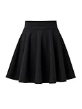 C K CrisKat Falda Corta Mujer Elástica Plisada Básica Patinador Básica Falda Tenis (FR/ES, Letras, L, Regular, Regular, Negro)