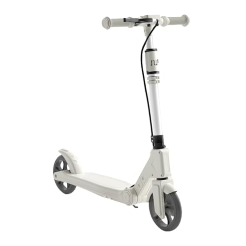 LUOGOXI通勤・移動に便利な折りたたみ式大人用スクーター。キックスタンド、ディスクハンドブレーキ、幅広ホイールを装備。折りたたみ式で持ち運び可能な大型二輪スクーターは、子供から大人まで、通勤・レジャーに最適です (ホワイト)