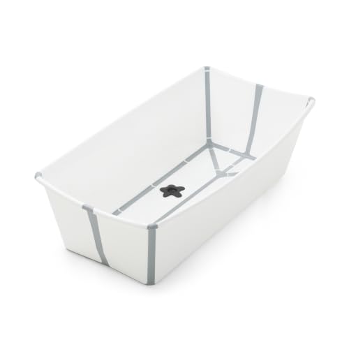 Flexi Bath® X-Large faltbare Badewanne mit hitzeempfindlichem Stöpsel White weiß