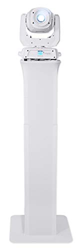 Rockville RTP32W Adjustable Totem Moving Head Light Stand, Black and White Scrims, Carry Bags, 132lb Capacity, Tool-Free Setup, Speaker Mount, for Mobile DJs and Events