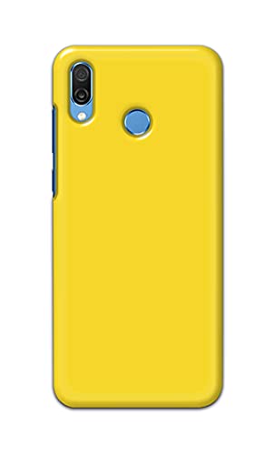 Image of Printed Hard Back Cover Case for Honor Play Back Cover (Plain Yellow) -1803
