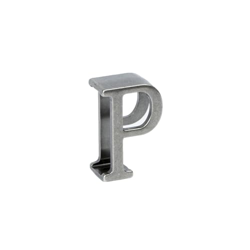 XIYYOUC 1.5"(38mm-40mm) Belt Loop Keeper Men's Belt Buckle Accessories Metal Replacement Letter Loop P Antique Silver