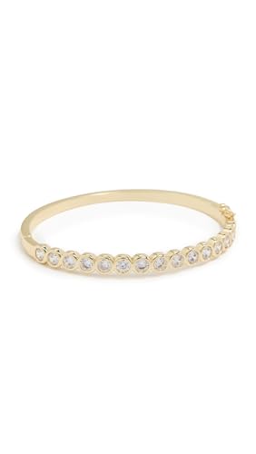 ADINA EDEN Women's Colored Round Cubic Zirconia Bezel Tennis Bangle, Gold, One Size
