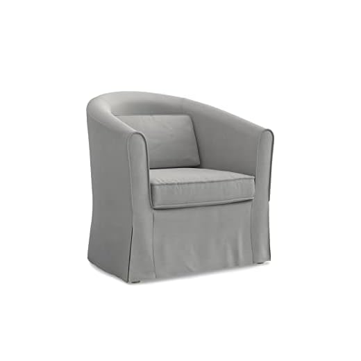 Masters of Covers Fåtöljskydd för IKEA Ektorp Tullsta, handgjord, fåtöljskydd, nytt utseende för din gamla fåtölj, 80 x 70 x 77 cm (grå, bomull)