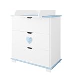 camerette per bambini come decorare DIMENSIONI E STRUTTURA cassettiera con fasciatoio 83 x 87 x 49 cm struttura stabile in pannello laminato frontali in MDF e pannello posteriore in HDF resistente