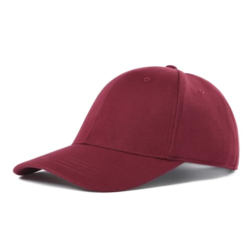 STARANCE Unisex Cotton Baseball Cap Adjustable Snapback All Season Sun Cap (Burgundy)