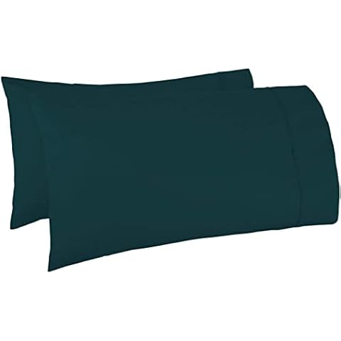 TBM Oversize Pillow Case Extra Large Fits Even The Fluffiest Pillows Including The Pancake Pillow Sleeve Style Extra Tall Pillowcase 100% Egyptian Cotton 600 Thread Count (King 23W X 43L, Teal Green) Cover