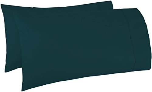 TBM Oversize Pillow Case Extra Large Fits Even The Fluffiest Pillows Including The Pancake Pillow Extra Tall Pillowcase 100% Egyptian Cotton 600 Thread Count (Teal Green, Queen 23W X 34L)