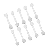 Abaodam 10 Stück Teiliges Kindersicherheits schlossset aus Flexiblem für Kühlschrank Schrank Verstellbare Schutzriegel ohne Bohren Kindersicherer Schutz vor Gefahren im Haushalt Einfache